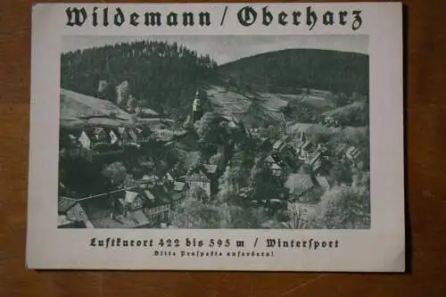 Ak Wildemann Oberharz, Klappkarte, Sage vom wilden Mann, um 1930 nicht gelaufen