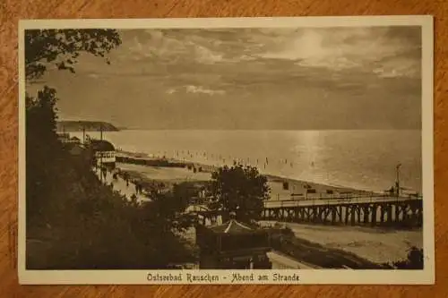 Ak Ostseebad Rauschen - Abend am Strande, um 1930 nicht gelaufen