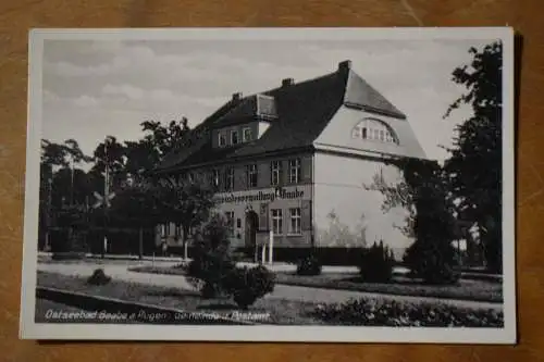 Ak Ostseebad Baabe a. Rügen, Gemeinde und Postamt, um 1930 nicht gelaufen