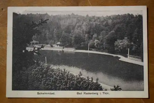 Ak Bad Rastenberg, Schwimmbad in Thür., 1926 Bahnpost Strausset Großheringen