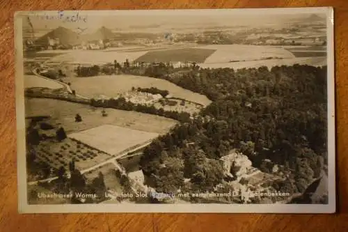 Ubach over Worms, Luchtfoto slot, 1958 gelaufen