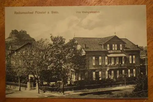 Radiumsolbad Münster a. Stein,  Villa  Rheingrafenstein, um 1909 nicht gelaufen