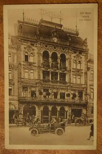 Leipzig, Cafe Bauer Emil Hofmann, um 1911 gelaufen