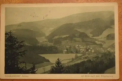 Görbersdorf, Schlesien, mit Blick nach dem Blitzengrund, 1923 gelaufen