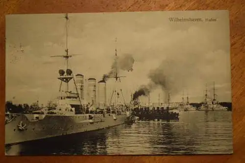 Wilhelmshaven, Hafen, um 1914 gelaufen