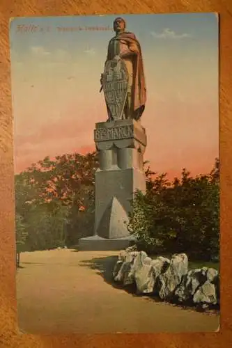 Halle a.S., Bismarck-Denkmal,  um 1913 gelaufen