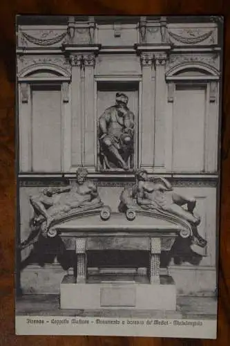 Ak Firence, Cappelle Medicee, Monumento a Lorenzo de Medici, Michelangelo
