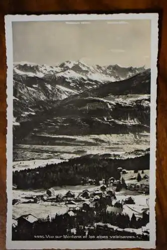 Ak Vue sur Montana et les alpes valaisannes