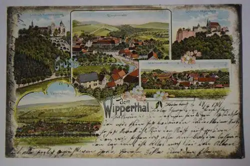 Ak Gruss aus dem Wipperthal, Biesenrode, Vatterode, Gräfenstuhl, 1901 gelaufen
