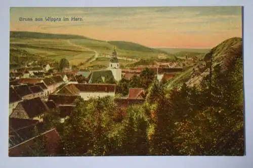 Ak Gruss aus Wippra im Harz,  1909 gelaufen