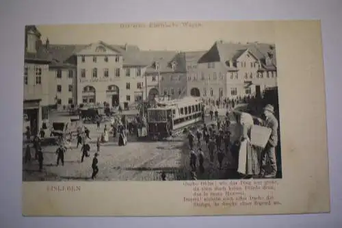 Ak Eisleben, Der erste Elektrische Wagen, Gasthof zum goldenen Stern, um 1900