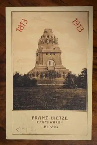 AK Werbekarte Franz Dietze, Leipzig Nutriafälle und Futter, 1913 gelaufen