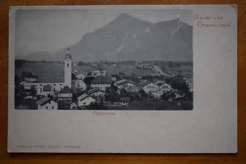 Gruß aus Oberaudorf, Panorama, um 1900 nicht gelaufen