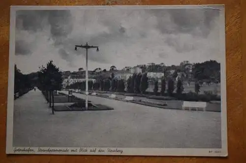 Ak Gotenhafen, Strandpromenade mit Blick auf den Steinberg, um 1930 nicht gel.