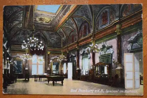 Ak Bad Homburg v.d.H., Spielsaal im Kurhaus, 1920 gelaufen