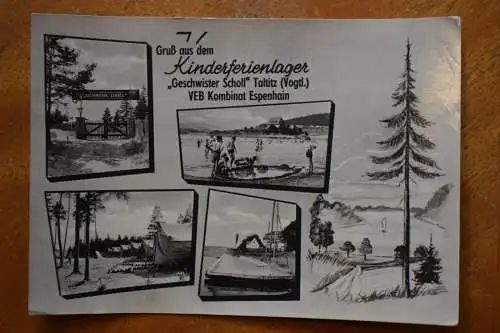 Ak Kinderferienlager "Geschwister Scholl" Taltitz VEB Kombinat Espenhain 1963