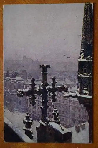 Ak Prag, Aussicht von der Teinkirche, Vyhlidka s Týna , um 1910 nicht gelaufen