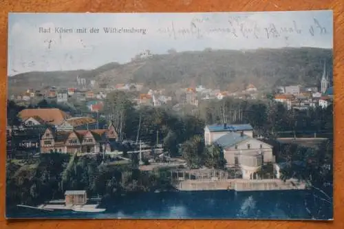 Ak Bad Kösen, Mit der Wilhelmsburg, um 1920 gelaufen