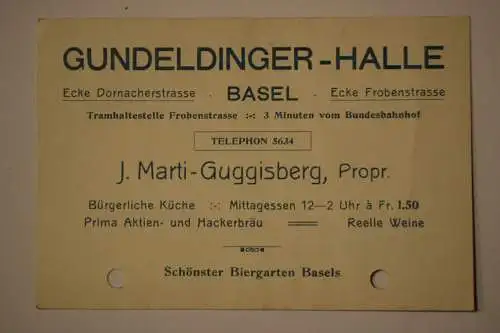 Ak Gundeldinger - Halle, Basel, J. Marti - Guggisberg, Propr., 1913