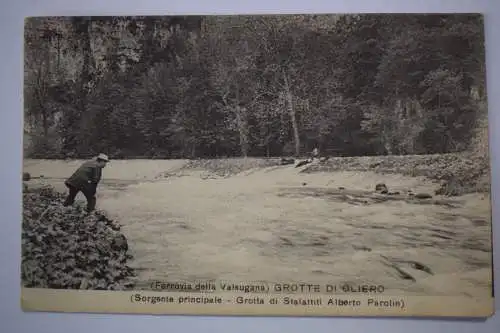 Ak Ferrovia della Valsugana, Grotte di Oliero,  um 1910 nicht gelaufen