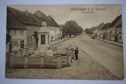 Ak Heldrungen a.d. Unstrut, Hauptstrasse,  um 1910 nicht gelaufen