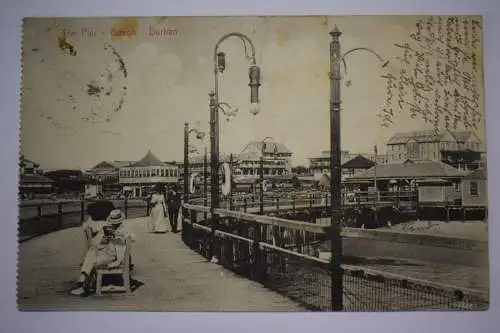 AK The Pier - Beach, Durban, 1912 Durban gelaufen