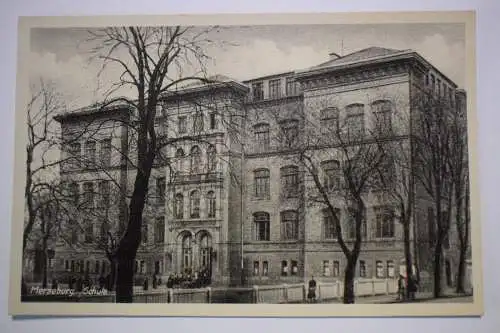 AK Merseburg, Schule,  um 1930 nicht gelaufen
