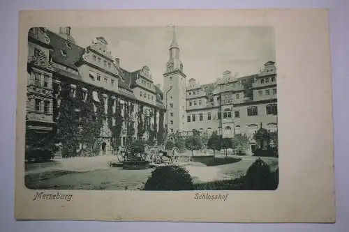 AK Merseburg, Schlosshof,   1901 gelaufen