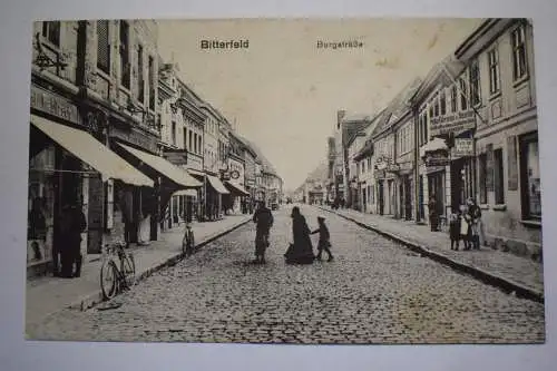 AK Bitterfeld Burgstraße 1921 gelaufen
