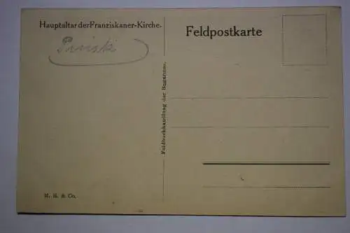 Ak Pinsk, Hauptaltar der Franziskaner - Kirche um 1900 nicht gelaufen