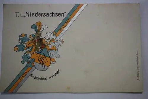Ak Studentika T.L. Niedersachsen, Niedersachsen sei´s Panie! um 1922