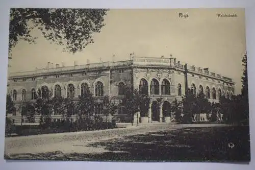 Ak Riga, Reichsbank, um 1910 nicht gelaufen