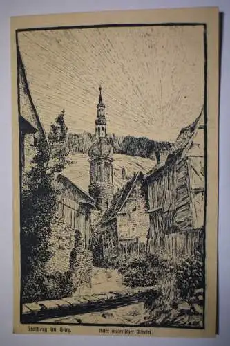 Ak Stolberg im Harz, Alter malerischer Winkel, um 1920 nicht gelaufen