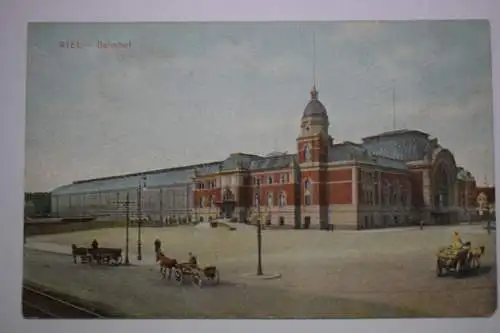 Ak Kiel, Bahnhof, um 1910 gelaufen