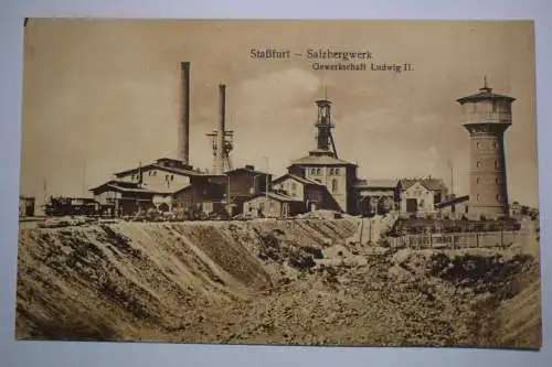 Ak Staßfurt - Salzbergwerk, Gewerkschaft Ludwig II., um 1910 nicht gelaufen