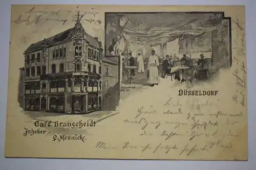 Ak Düsseldorf, Café Branscheidt Inh. G. Mennicke, 1900 gelaufen