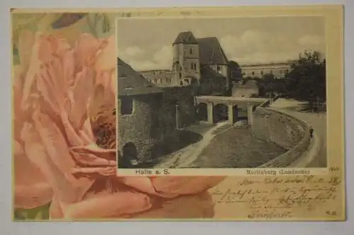 Ak Halle a. S., Moritzburg Landseite , 1900 gelaufen