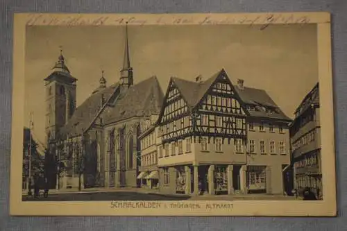 Ak Schmalkalden i. Thüringen, Altmarkt, Feldpost 1916 gelaufen