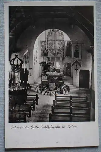 Ak Interieur der Gustav Adolf-Kapelle in Lützen,  1941 gelaufen