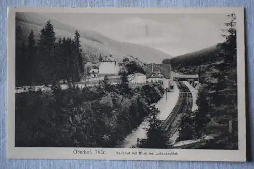 Ak Oberhof Thür., Bahnhof mit Blick ins Lubenbachtal, um 1910 nicht gelaufen