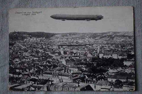 Ak Zeppeline über Stuttgart 5. August 1908, um 1910 nicht gelaufen