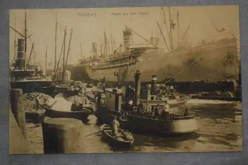 Ak Hamburg Partie aus dem Hafen,  um 1910 nicht gelaufen