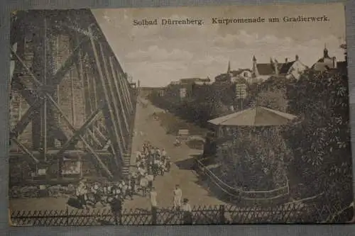 Ak Solbad Dürrenberg, Kurpromenade am GRadierwerk,   1925 gelaufen
