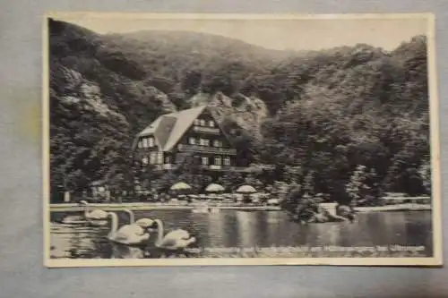 Ak Hotel Heimkehle mit Landschaftsbild am Höhleneingangbei Uftrungen, 1937 gel.