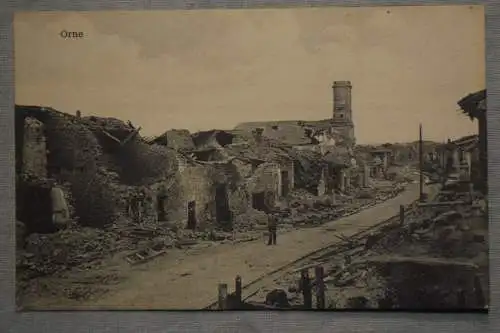 Ak Orne, Originalaufnahme vom westlichen Kriegsschauplatz, 1917 gelaufen