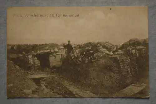 Ak Franz. Vorbefestigung bei Fort Douaumont,  1917 gelaufen