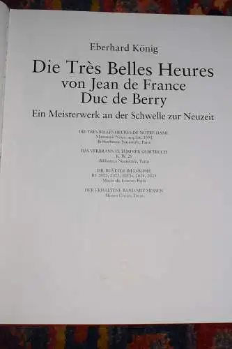 Die Très belles heures von Jean de France, Duc de Berry + Original Faksimileblät