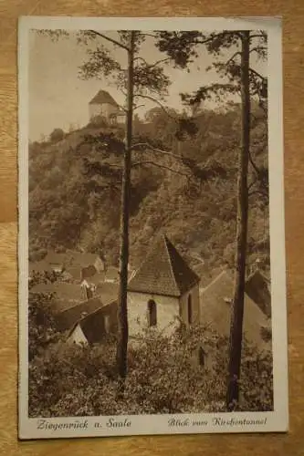 Ak Ziegenrück a. Saale, Blick vom Kirchentunnel, 1933 gelaufen