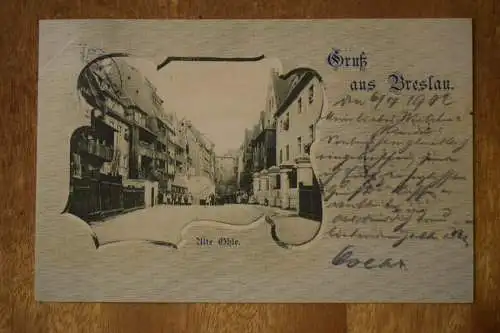 Gruß aus Breslau, Alte Ohle,  1902 gelaufen