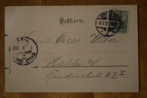Gruß aus Breslau, Alte Ohle,  1902 gelaufen